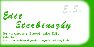 edit sterbinszky business card